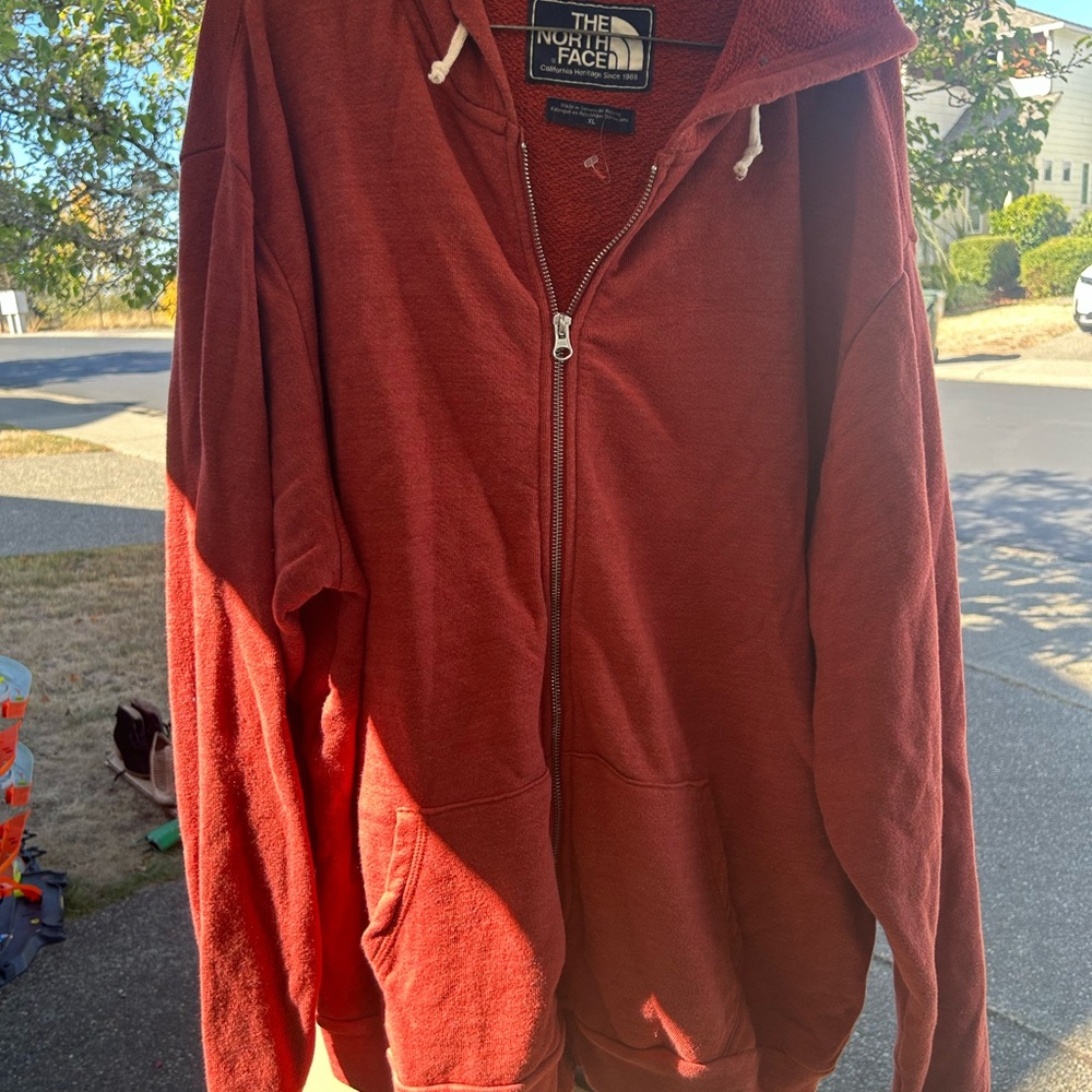 The North Face Men's Zip-Up in Deep Orange